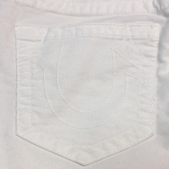 True Religion Women Shannon White Slim Fit Soft Corduroy Pant. Sz 29 - Picture 4 of 11